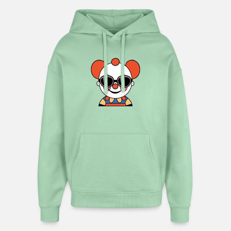Clown d’Halloween - Sweat à capuche unisexe Stanley/Stella Oversized - jade brumeux