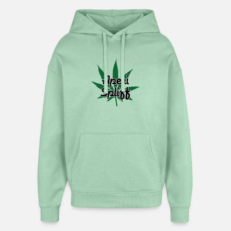 Aperi Spliff - Cannabis - Weed - Sweat à capuche unisexe Stanley/Stella Oversized - jade brumeux