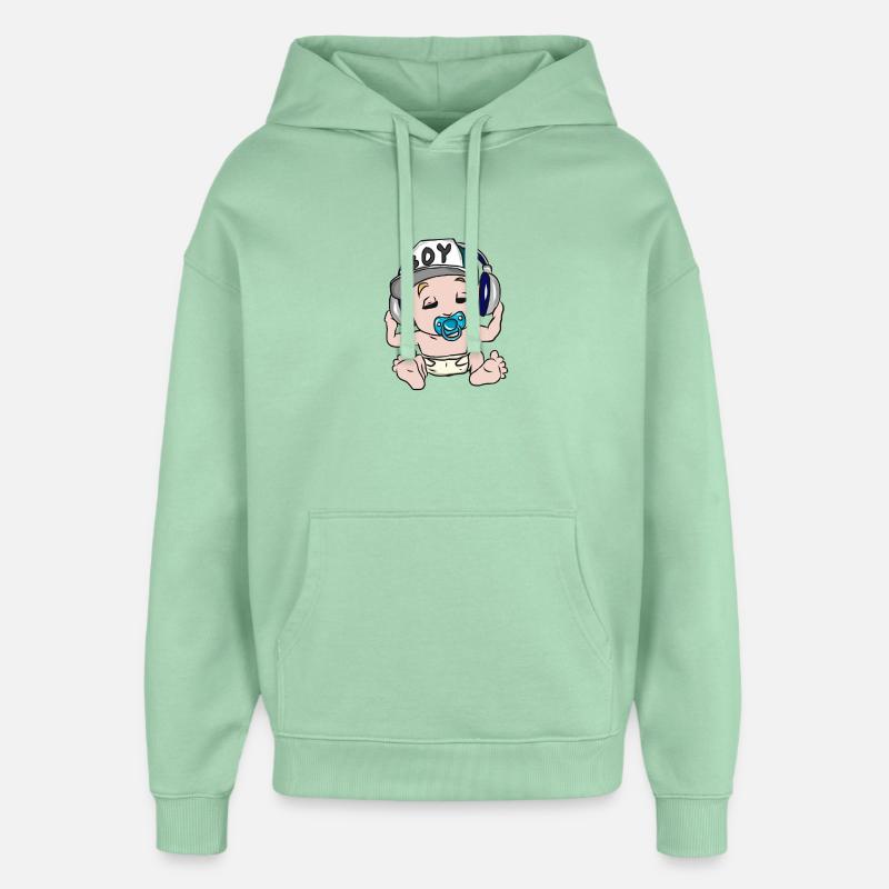 bébé - Sweat à capuche unisexe Stanley/Stella Oversized - jade brumeux