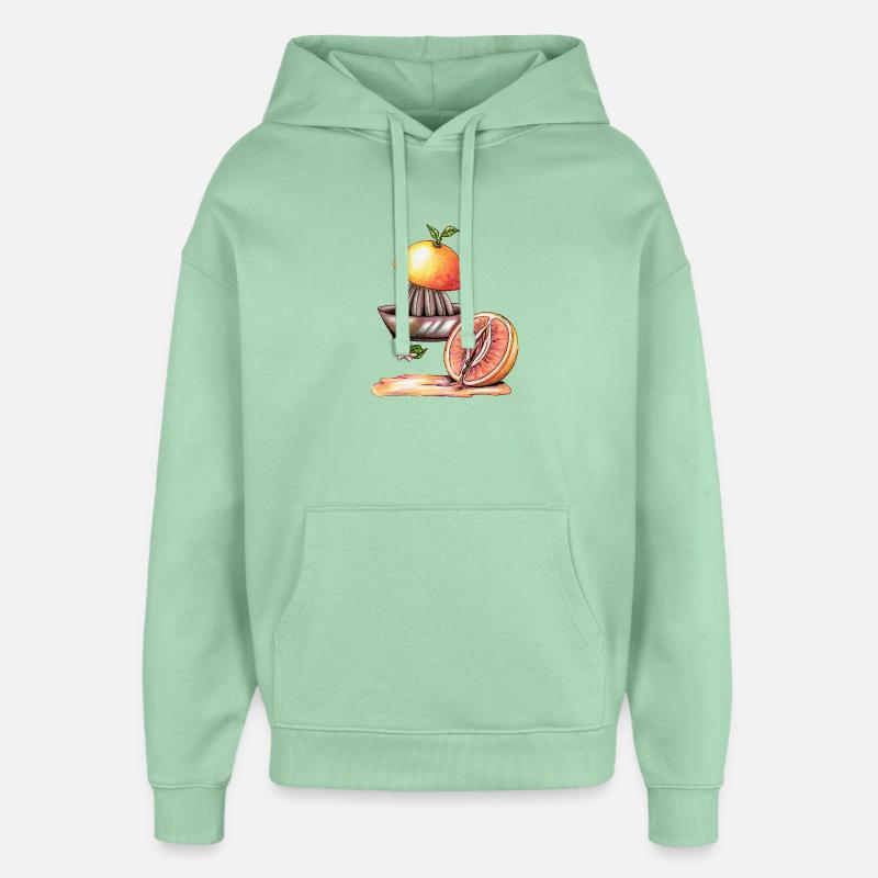 Pamplemousse vulve - Sweat à capuche unisexe Stanley/Stella Oversized - jade brumeux