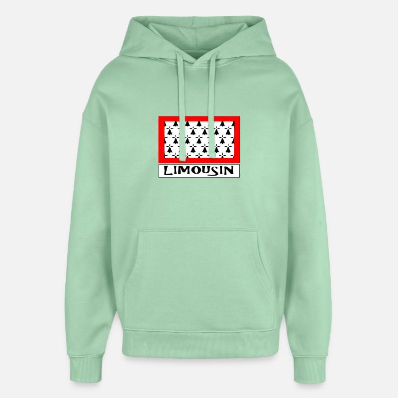limousin - Sweat à capuche unisexe Stanley/Stella Oversized - jade brumeux