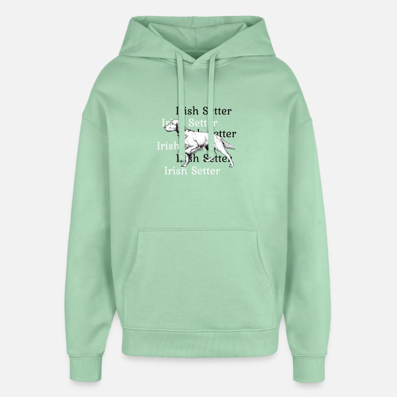 Irish Setter ci-dessus - Sweat à capuche unisexe Stanley/Stella Oversized - jade brumeux