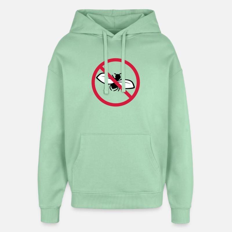 Bouclier interdit de mouche - Sweat à capuche unisexe Stanley/Stella Oversized - jade brumeux