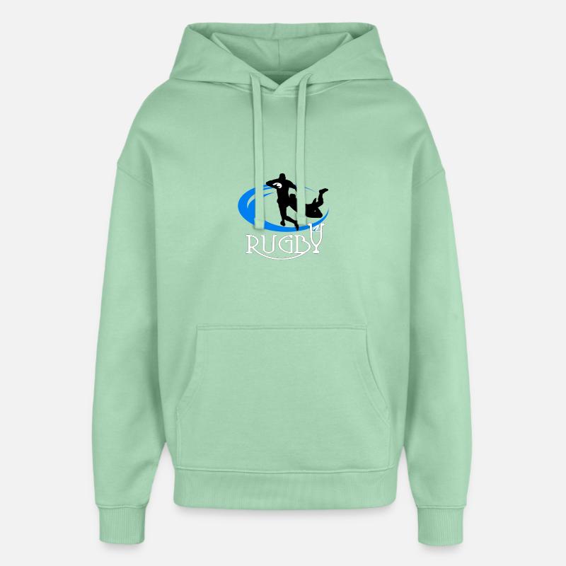 Rugby - Sweat à capuche unisexe Stanley/Stella Oversized - jade brumeux
