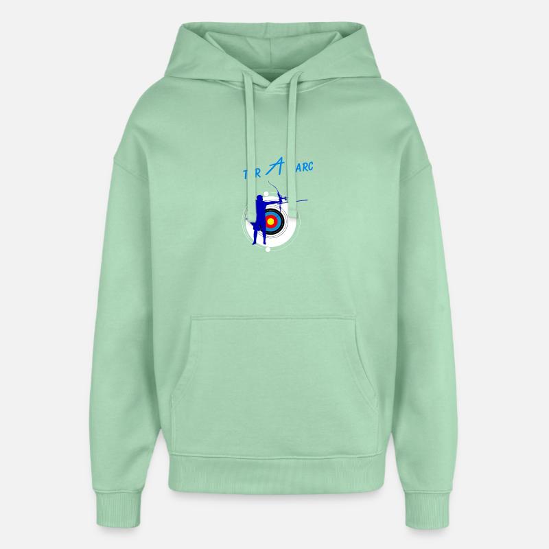 Tir à l'arc - Sweat à capuche unisexe Stanley/Stella Oversized - jade brumeux