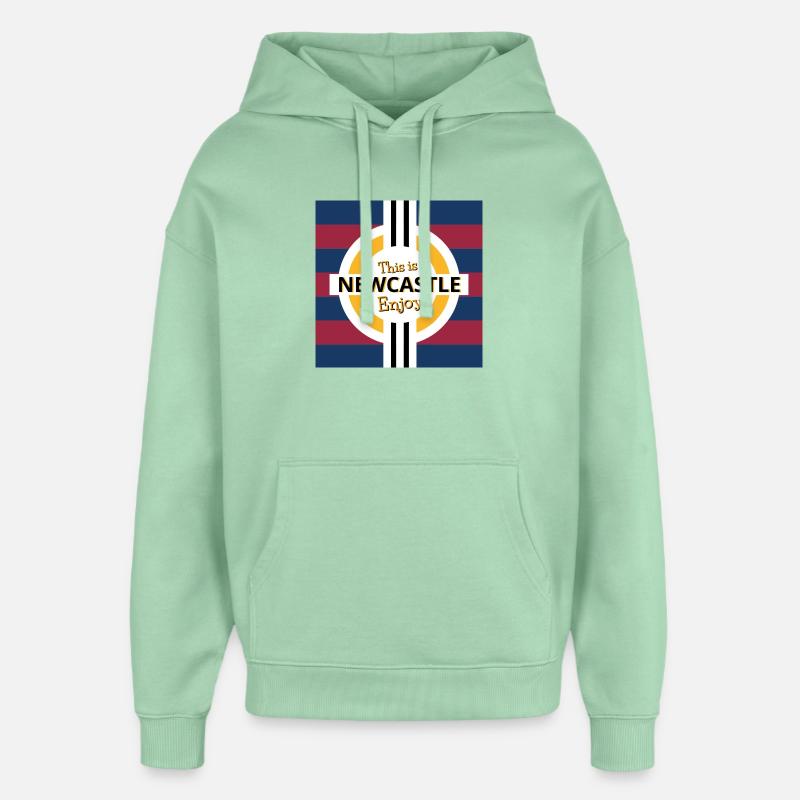 C’est Newcastle Enjoy - Sweat à capuche unisexe Stanley/Stella Oversized - jade brumeux