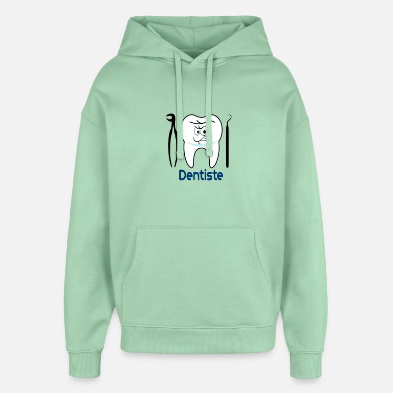 Dentiste - Sweat à capuche unisexe Stanley/Stella Oversized - jade brumeux