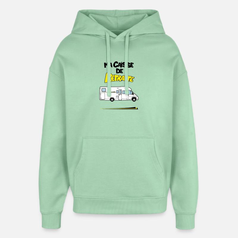 Ma caisse de retraite - Sweat à capuche unisexe Stanley/Stella Oversized - jade brumeux