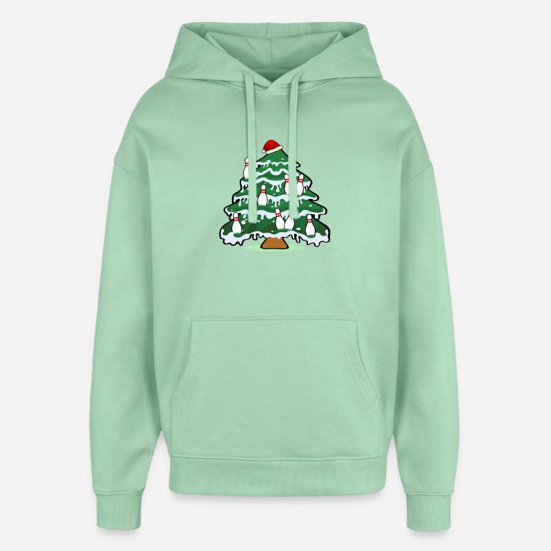 ARBRE DE NOËL BOWLING BOWLING - Sweat à capuche unisexe Stanley/Stella Oversized - jade brumeux