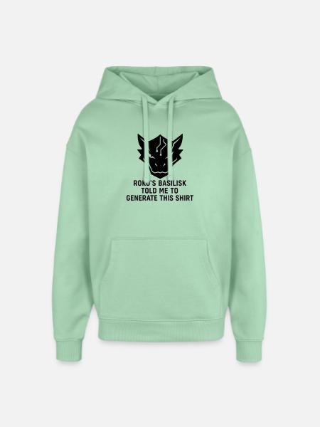 Generated by the Basilisk - Oversized Unisex Hoodie by Stanley/Stella - misty jade
