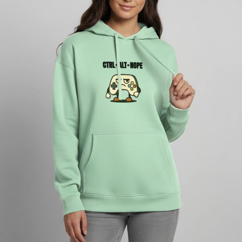 CTRL ALT NOPE Controller Meme Oversized Unisex Hoodie by Stanley/Stella