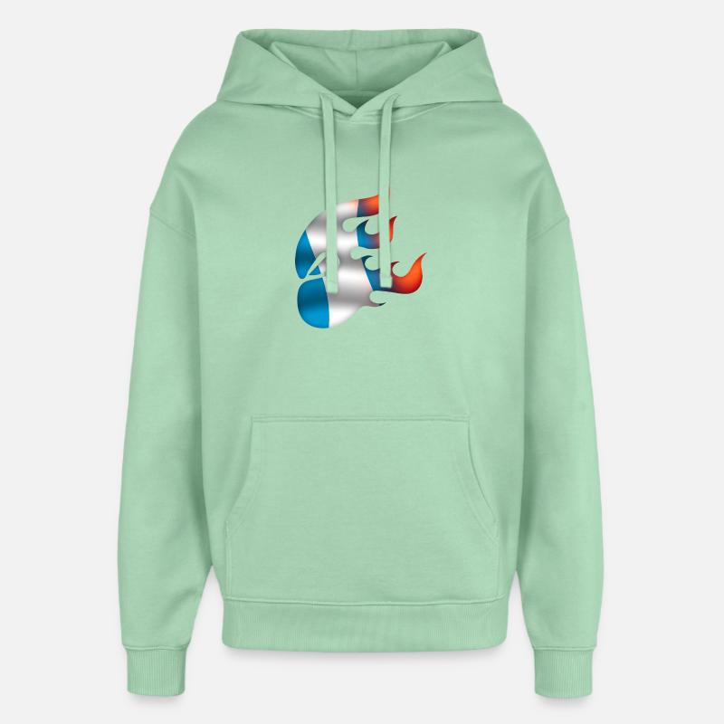 Drapeau du Guatemala - Guatemala - Ninja - Sweat à capuche unisexe Stanley/Stella Oversized - jade brumeux