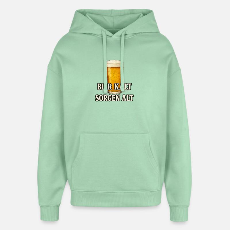 Conception de citation de bière fraîche - Sweat à capuche unisexe Stanley/Stella Oversized - jade brumeux