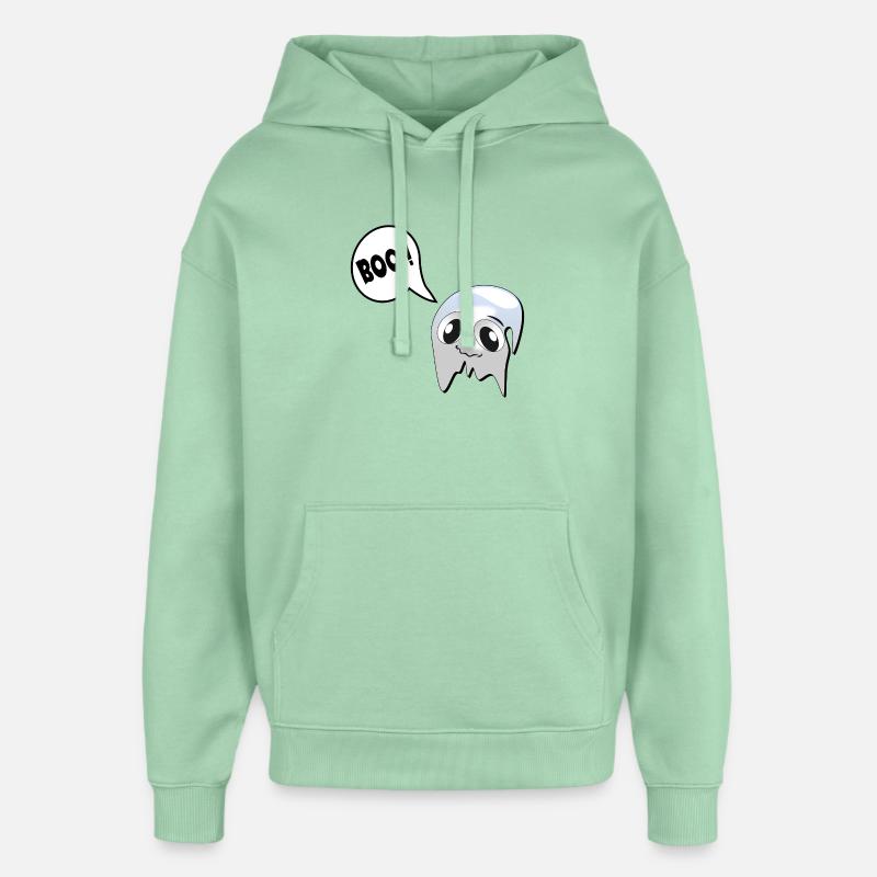 FANTÔMES TIMIDES D’HALLOWEEN - Sweat à capuche unisexe Stanley/Stella Oversized - jade brumeux