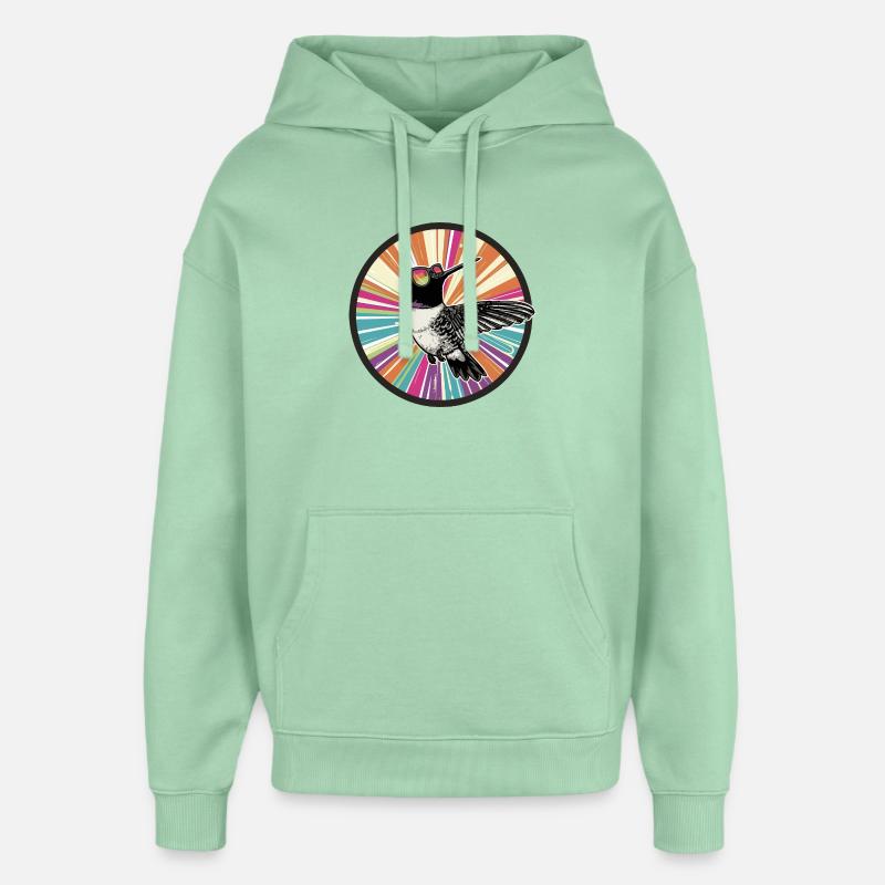 Vibranter Kolibri mit Farbexplosion - Oversized Unisex Hoodie von Stanley/Stella - Nebeljade