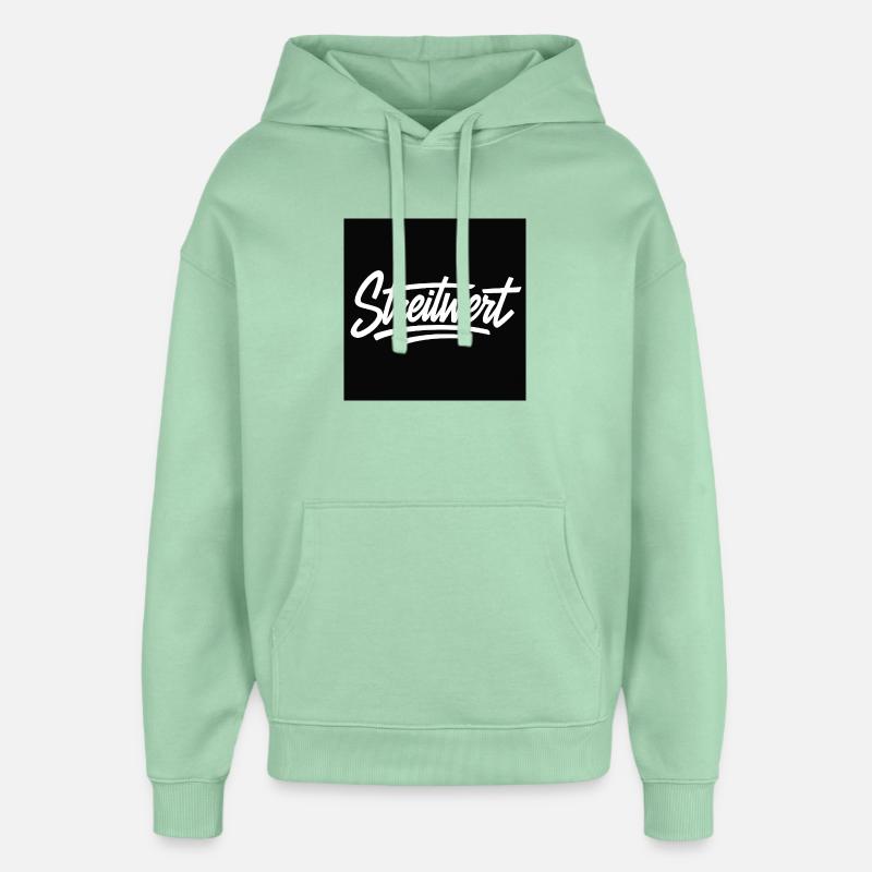 Disputed Script Logo Black - Oversized Unisex Hoodie by Stanley/Stella - misty jade