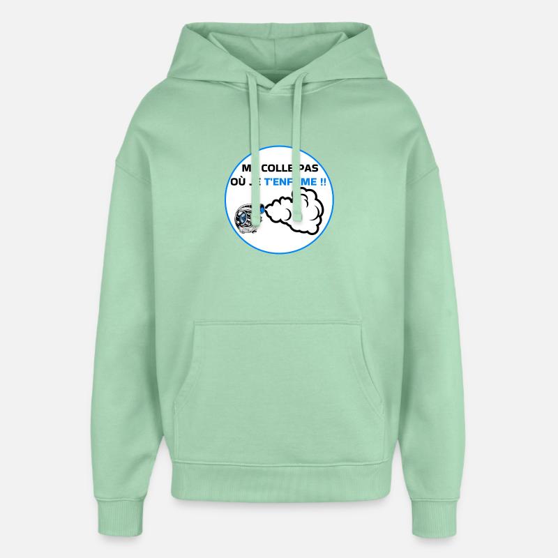  Bagnole - Sweat à capuche unisexe Stanley/Stella Oversized - jade brumeux