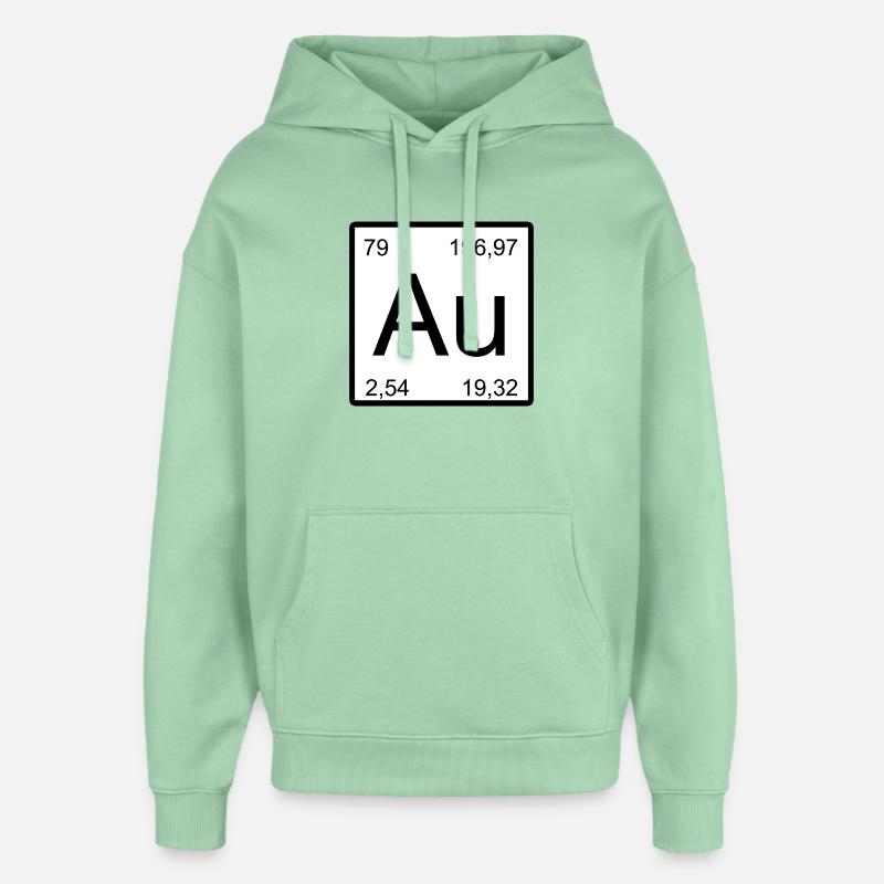 Élément d’or Minimal - Sweat à capuche unisexe Stanley/Stella Oversized - jade brumeux