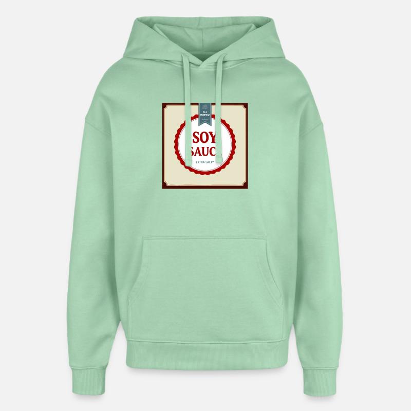 Sauce soja – Costume drôle d’Halloween - Sweat à capuche unisexe Stanley/Stella Oversized - jade brumeux
