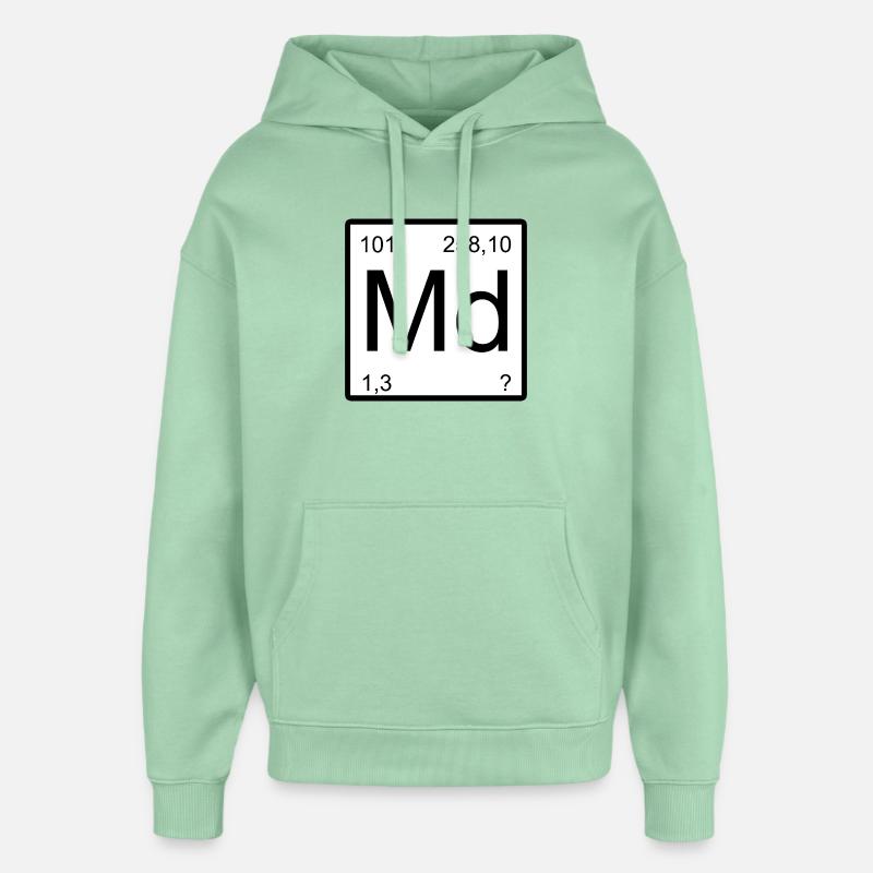 Md Mendelevium Element Monogram - Oversized Unisex Hoodie von Stanley/Stella - Nebeljade