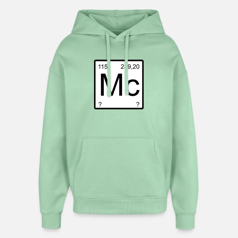 Bloc à éléments minimaux Moscovium - Sweat à capuche unisexe Stanley/Stella Oversized - jade brumeux