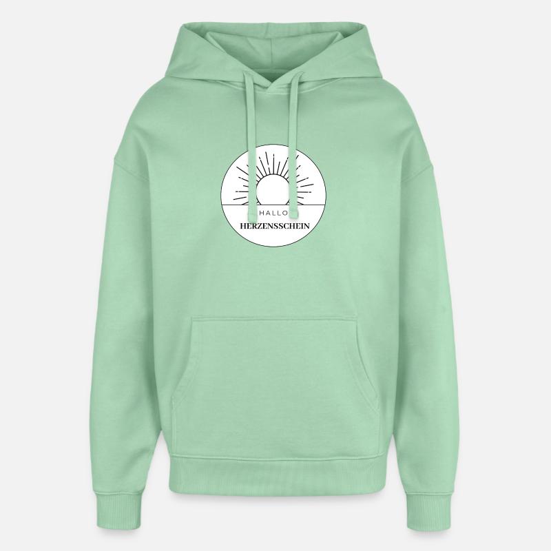 Écœur du lever du soleil - Sweat à capuche unisexe Stanley/Stella Oversized - jade brumeux