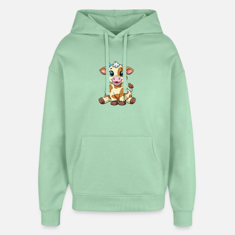 Bébé vache - Sweat à capuche unisexe Stanley/Stella Oversized - jade brumeux