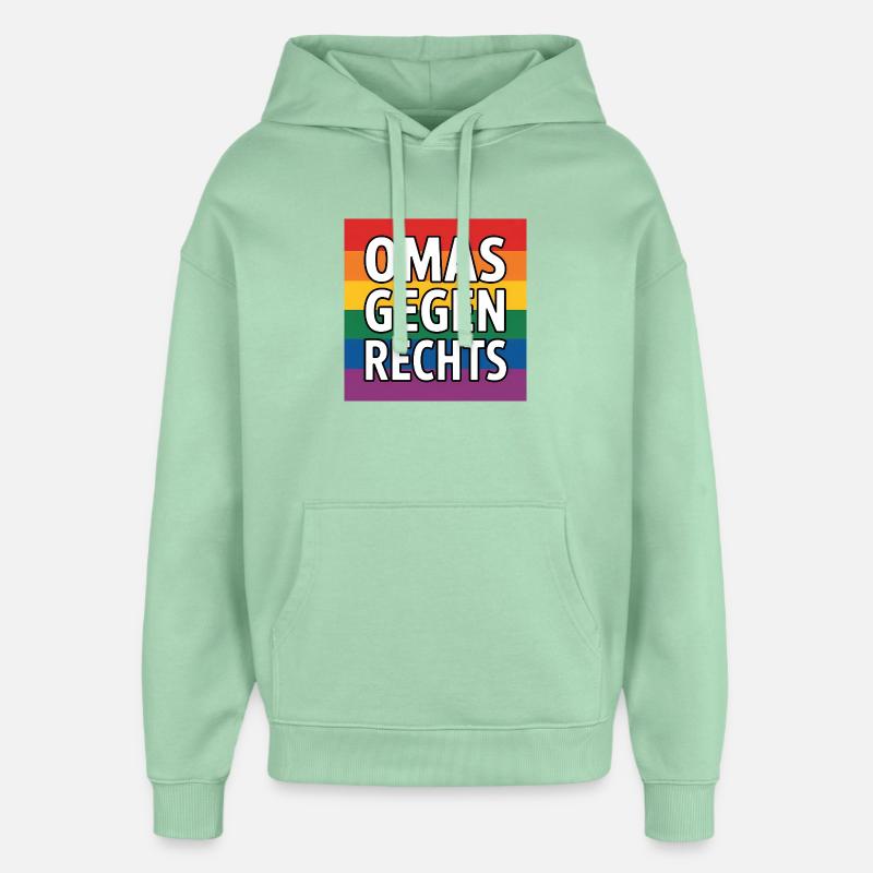 Omas gegen Rechts - Antifa Regenbogen Tee - Oversized Unisex Hoodie von Stanley/Stella - Nebeljade