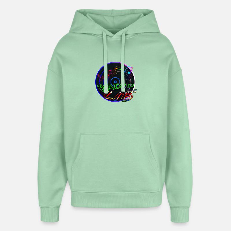 Vinyle Neon Radio Lib - Sweat à capuche unisexe Stanley/Stella Oversized - jade brumeux