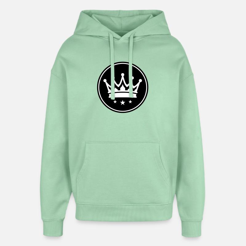 Symbole de la couronne - Sweat à capuche unisexe Stanley/Stella Oversized - jade brumeux