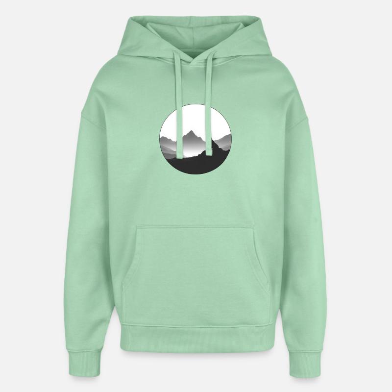 loup - Sweat à capuche unisexe Stanley/Stella Oversized - jade brumeux