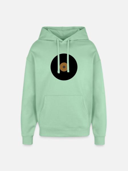 Schallplatte Kreis Textfeld Basis - Oversized Unisex Hoodie von Stanley/Stella - Nebeljade