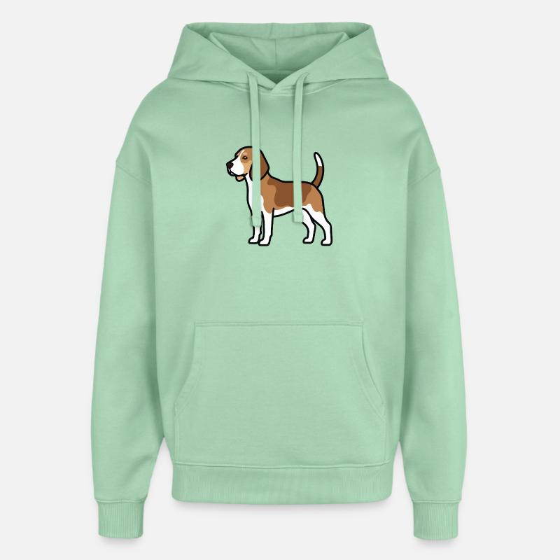 Le chien beagle - Sweat à capuche unisexe Stanley/Stella Oversized - jade brumeux