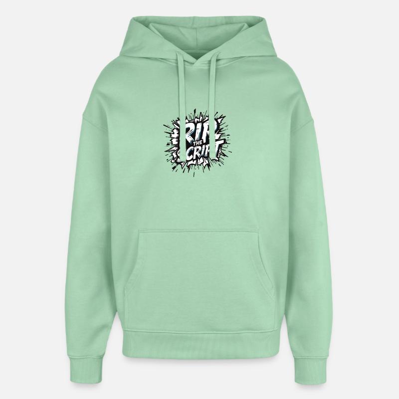 Rip the Script Burst - Oversized Unisex Hoodie by Stanley/Stella - misty jade