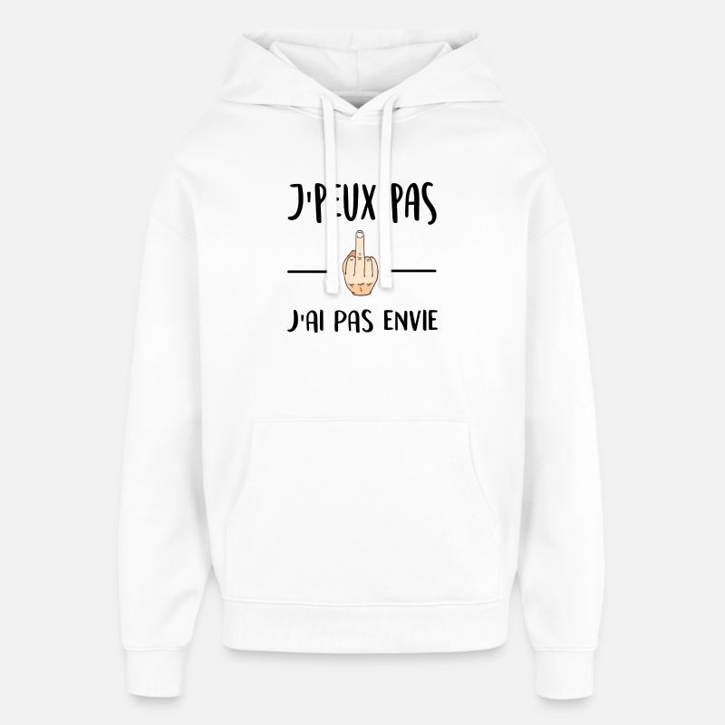 Ich kann nicht, ich will nicht - Oversized Unisex Hoodie von Stanley/Stella - Weiß