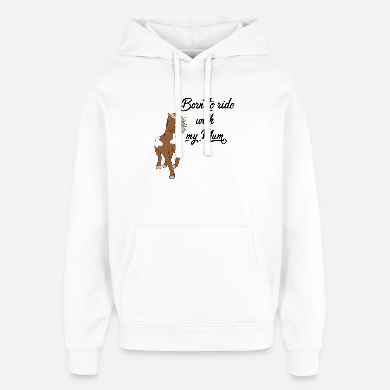 cheval - Sweat à capuche unisexe Stanley/Stella Oversized - blanc