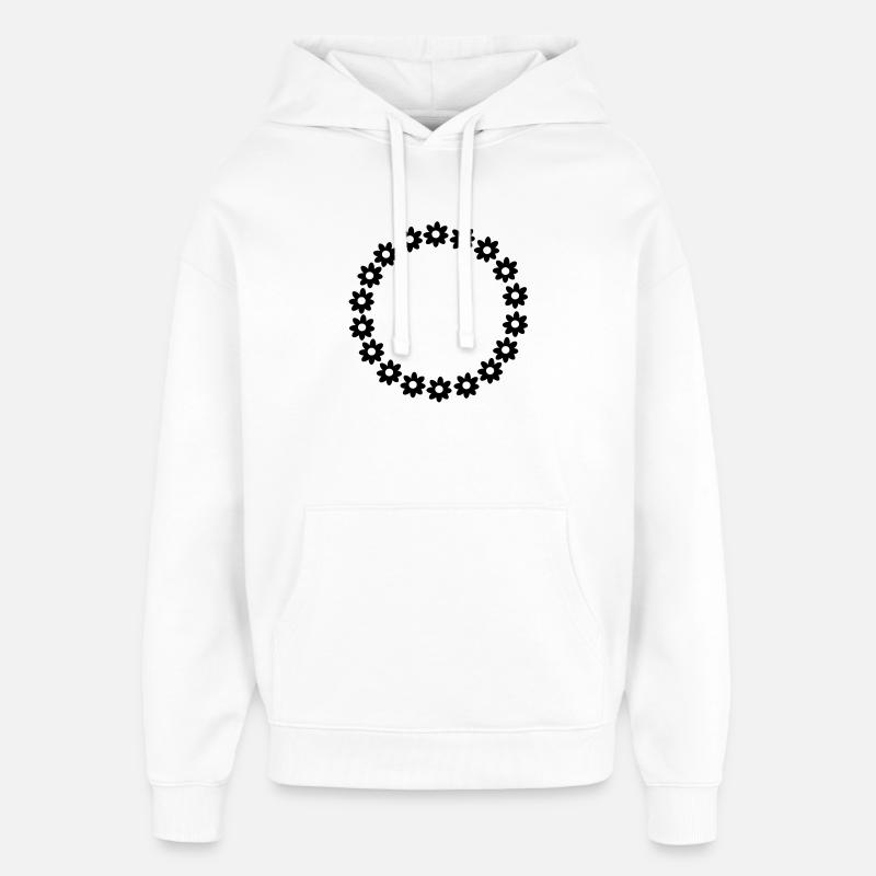 Une couronne de fleurs - Sweat à capuche unisexe Stanley/Stella Oversized - blanc