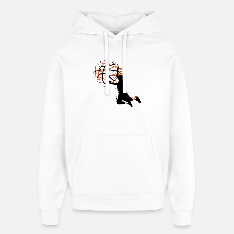 basketball - Sweat à capuche unisexe Stanley/Stella Oversized - blanc