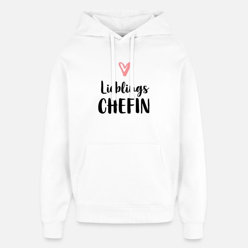 Lieblings Chefin Herz Geschenk Chef - Oversized Unisex Hoodie von Stanley/Stella - Weiß