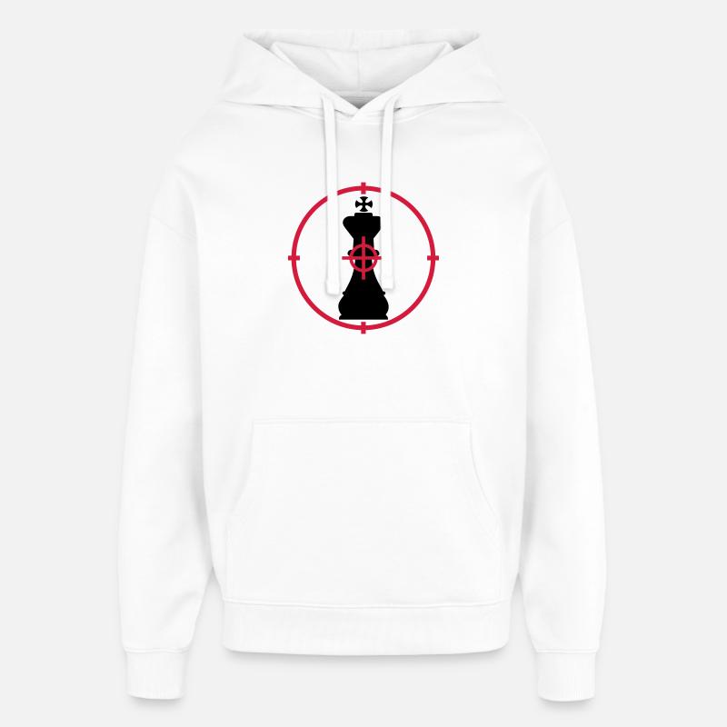 Chess / Echecs / Stratégie / Dames / Geek - Sweat à capuche unisexe Stanley/Stella Oversized - blanc