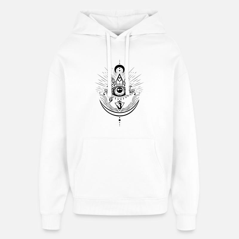 Third Eye Chakra Symbol Third Eye - Oversized Unisex Hoodie by Stanley/Stella - white
