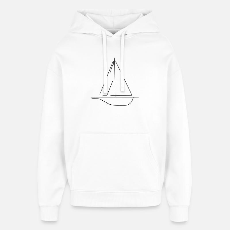 Segelschiff - Oversized Unisex Hoodie von Stanley/Stella - Weiß