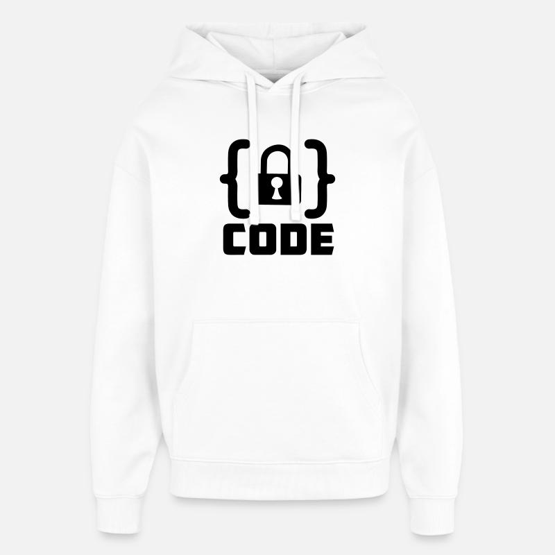Code mit Sperrprogrammierer - Oversized Unisex Hoodie von Stanley/Stella - Weiß