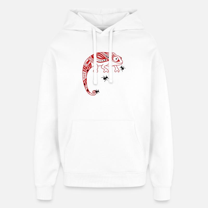 Camélion - Sweat à capuche unisexe Stanley/Stella Oversized - blanc