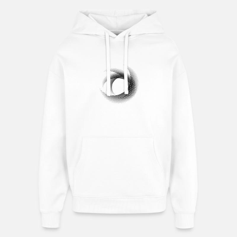Cercle d’art en pointillés - Sweat à capuche unisexe Stanley/Stella Oversized - blanc