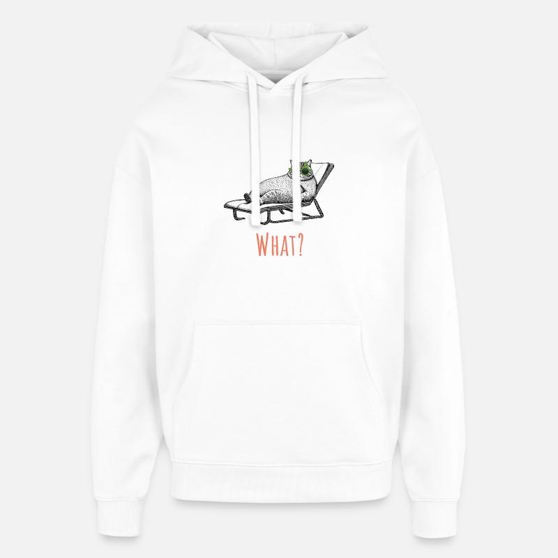 Vacances pour chats - Quoi ? - Sweat à capuche unisexe Stanley/Stella Oversized - blanc