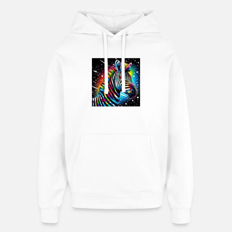 Zebra - Oversized Unisex Hoodie by Stanley/Stella - white