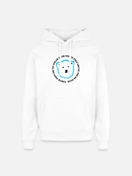 Eisbär 4 - Oversized Unisex Hoodie von Stanley/Stella - Weiß