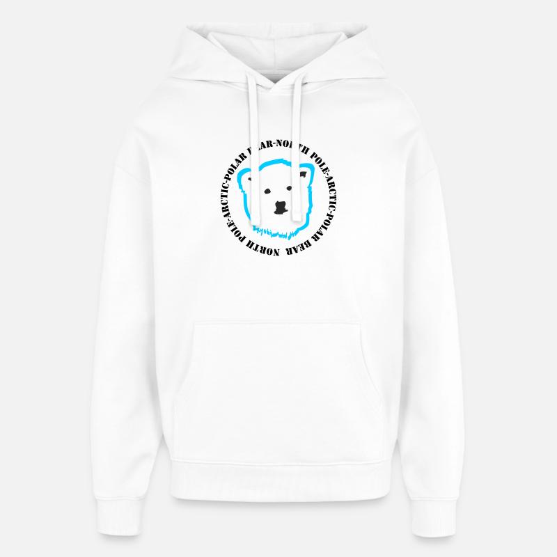 Eisbär 4 - Oversized Unisex Hoodie von Stanley/Stella - Weiß