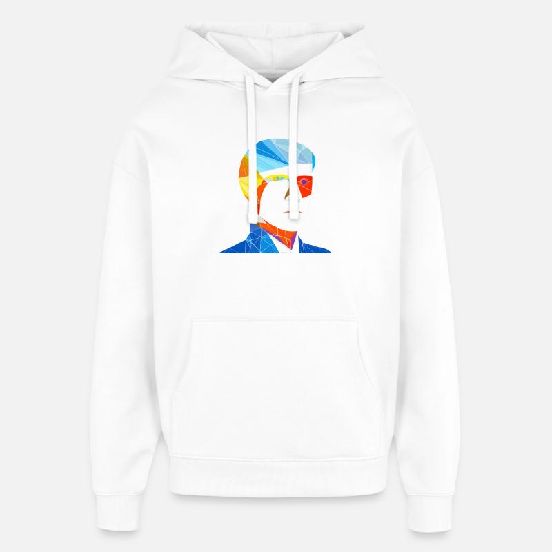 visage humain - Sweat à capuche unisexe Stanley/Stella Oversized - blanc